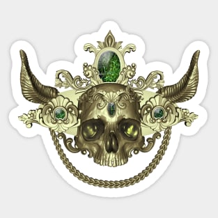 Awesome decorative skull Sticker